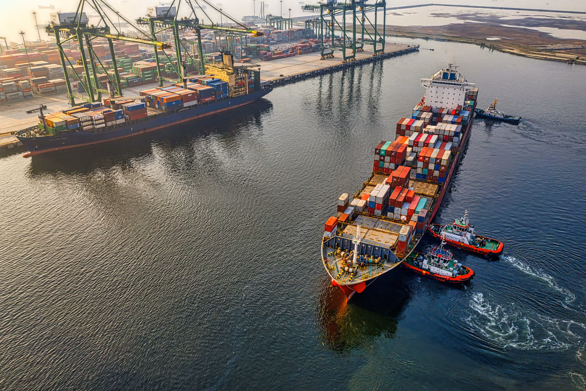 Cargo vessel supported by Elhelily Shipping Services at Damietta Port, Egypt